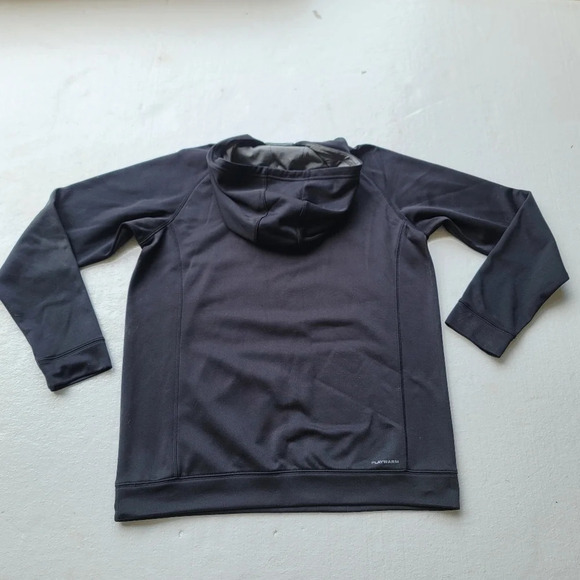 Reebok Boys Black Yellow Logo Hoodie Sweatshirt PlayWarm Kangaroo Pocket XL - Picture 3 of 8